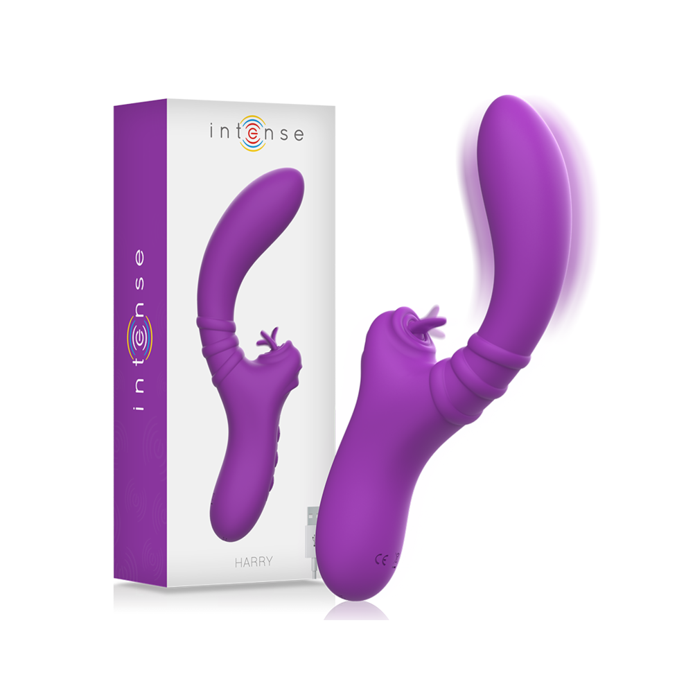 Intense Fun Purple Intense - Harry Flexible Vibrator With Tongue