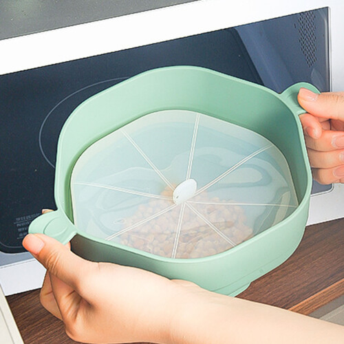 Green Silicone Foldable Popcorn Bucket, 12x11.5cm