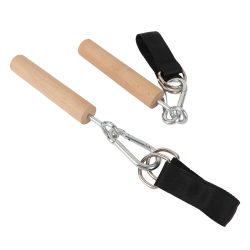 Durable Pull Up Handles 1 Pair Beech Wood