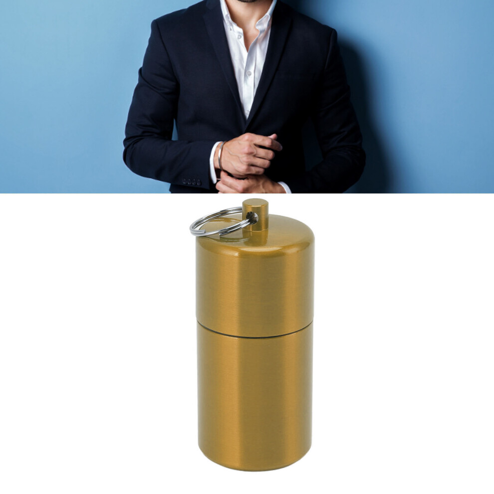 Stainless Steel Cigarette Case 20 Capacity Waterproof 125G Gold 4081372319958