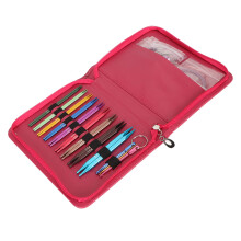 9 Pairs Aluminum Circular Knitting Needles Set with Ergonomic Handles