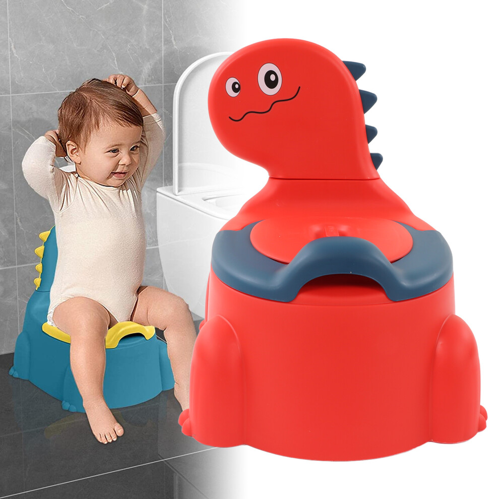 Baby Dinosaur Child Potty | Thickening Plastic, 32.5X24.5x14cm Red