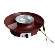 Elektrische Fondueset, met Vork, Chocoladesmeltpot, Chocoladesmeltpot voor Snoep, US-Stekker, Koffiekleur