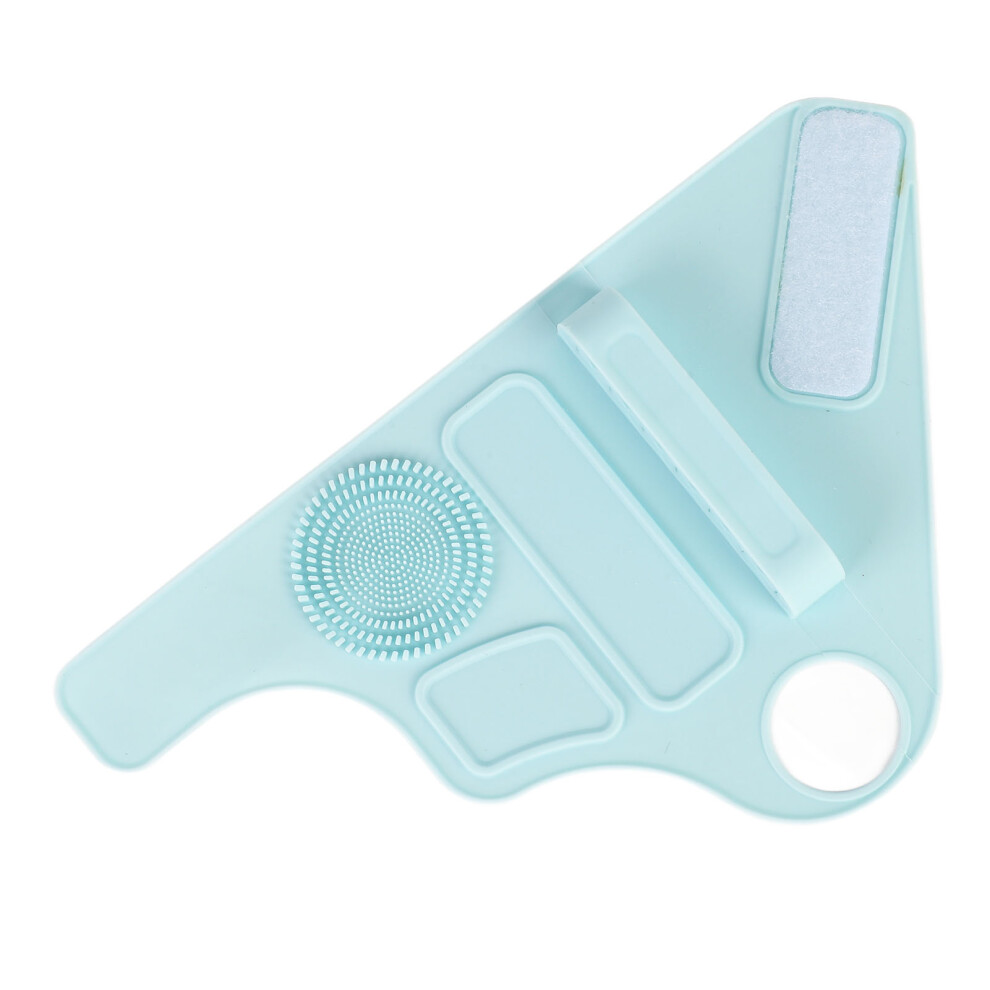 Blue Silicone Makeup Palette Mixing Wristband With Adjustable Hook & Loop Strap