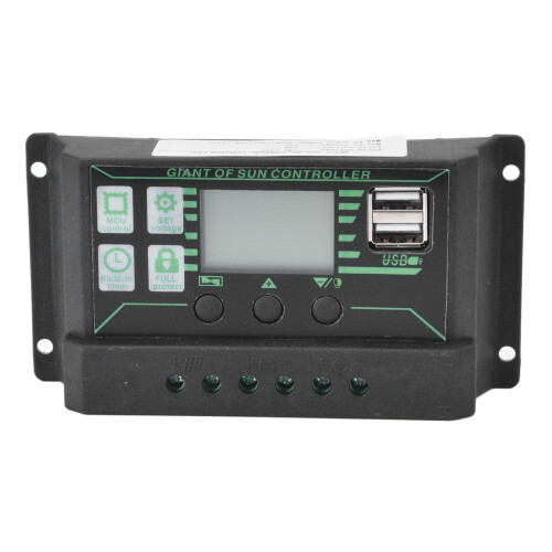 Solcelleladningsregulator med LCD-display og PWM