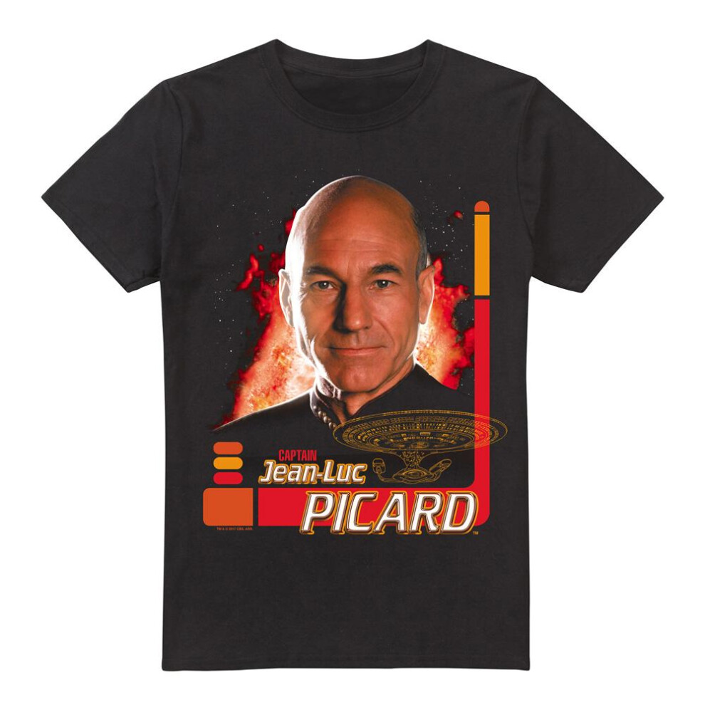 Star Trek (3Xl, ) Mens Jean-Luc Picard T-Shirt Black