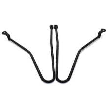 Soportes de cajas laterales para motocicleta, aptos para Bonneville T120/T100 etc. 2016-2022, metal negro 1 par