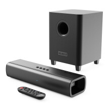 MAJORITY Sound Bar for TV | 2.1 Channel 200W System | Soundbar with Wireless Subwoofer | Bluetooth 5.0, HDMI ARC, Optical, AUX & USB Playback | Remote