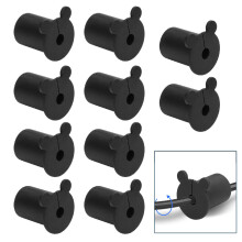 10 piezas de pasacables para cable satelital de 25,4 mm (1 pulgada) negro