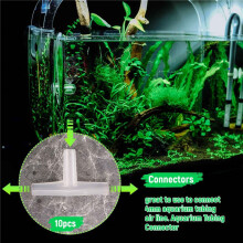 Connettori per Valvole 'Aria a 3 Vie per Acquari a Forma di T in Plastica 10 Pezzi