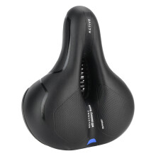 Comodo cuscino per sella per uomo e donna, design ergonomico, doppia sfera ammortizzante, imbottitura in memory foam, sella da bicicletta larga e