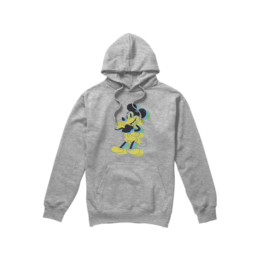 Disney (Xl, Sport Heather) Mens Trippy Mickey Mouse Hoodie Multicoloured