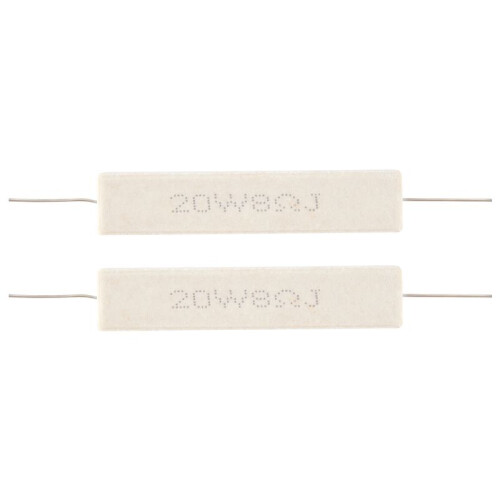 2 Pcs Wire Wound Ceramic Cement Resistor 8 Ohm 20W 5%