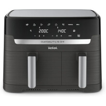 Tefal Easy Fry Dual Zone Digital air fryer, 2 Drawers, 8.3L, 8in1, Uses No Oil, Air Fry, Extra Crisp, Roast, Bake, Reheat, Dehydrate, 6 Portions, Non