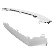 Front Bumper Lower Lip Trim, 3 Pieces Set for Mercedes-Benz CLS320/400/550/63AMG, Silver Plated