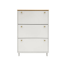 3 Drawer Wood Shoe Cabinet Storage Cupboard Footwear Stand Organizer Rack