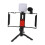 Adjustable Handle Grip Smartphone Rig with Integrated CRI97+ LED Lighting, Universal Phone Clip, and Multi-Function Accessory Support for Vloggers 2