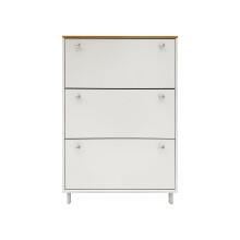 3 Drawer Wooden Shoe Cabinet Storage Cupboard Footwear Stand Organizer Rack
