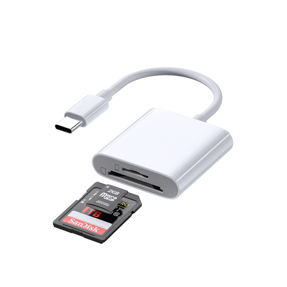 Type-C Dual Sd/Tf Card Reader For Fast Data Transfer 0 7314280747221