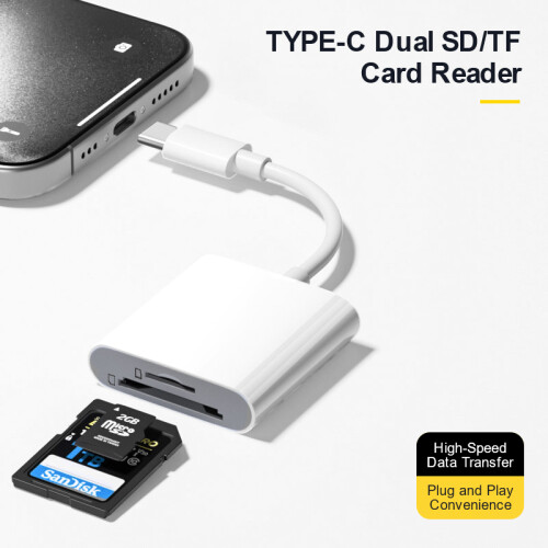 TYPE-C Dual SD/TF-Kartenleser für schnelle Datenübertragung 2