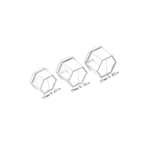 Radmutterabdeckung / Radschraubenabdeckung 20er-Pack mit Montagewerkzeug Silver 17 mm 1