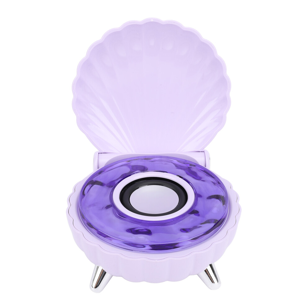 Compact Seashell Bluetooth Speaker Violet Light 7340572572691