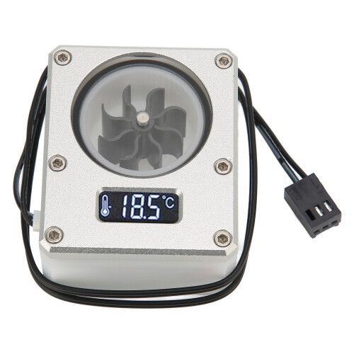 PC Water Cooling Flow Meter 12V Acrylic 0-99 Silver 1