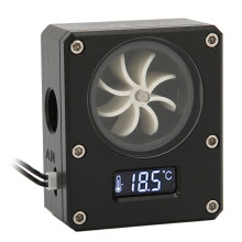 PC Water Cooling Meter 12V Acrylic G1/4 Thread 0-99C Black