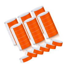 (Orange) 6 Roll Club Concert Paper Bracelets Party Adhesive Waterproof