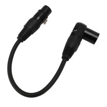 Cable XLR para micrófono de 90 grados, macho a hembra, 1 m / 3,3 ft, para sistemas de PA y grabación.