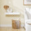 SoBuy Floating Shelf with Drawer & LED Motion Sensor Light, White 8