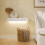 SoBuy Floating Shelf with Drawer & LED Motion Sensor Light, White 10