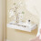 SoBuy Floating Shelf with Drawer & LED Motion Sensor Light, White 5