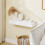 SoBuy Floating Shelf with Drawer & LED Motion Sensor Light, White 9
