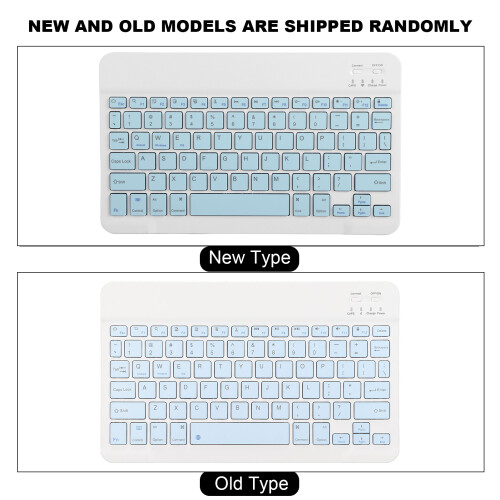 10 Inch Blue Bluetooth Keyboard & Mouse Set, 180mAh, Ultra Thin 2