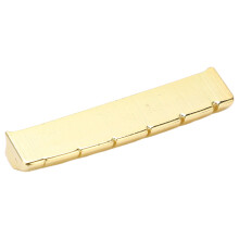 6-saitiger Gitarrensattel 43 mm Messing gold tragbar vorbefenst Volksmusikinstrument