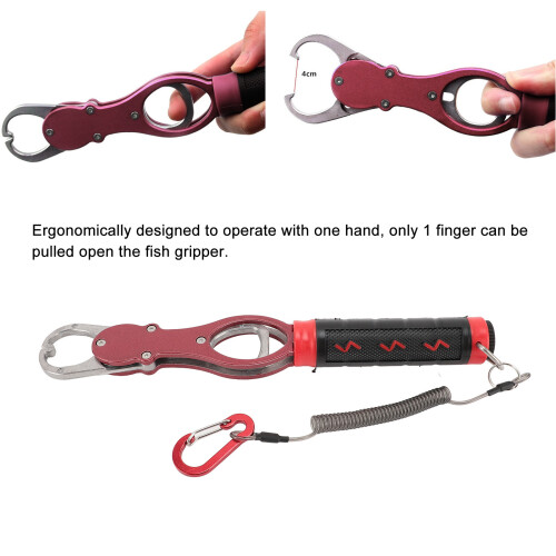 Lippengreifer mit Skala - Aluminiumlegierung rot 2