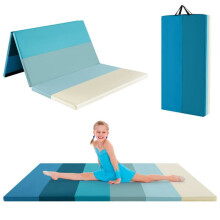 Turnmatte - HELLOSHOP26 - Faltbar in 3 - 180x120x4 cm - Mit Reißverschluss - Griffe