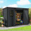 Outsunny Outsunny 10 x 4 ft Plastic Garden Shed with Floor, Lockable Doors Dark Grey 1