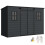 Outsunny Outsunny 10 x 4 ft Plastic Garden Shed with Floor, Lockable Doors Dark Grey 2