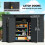 Outsunny Outsunny 10 x 4 ft Plastic Garden Shed with Floor, Lockable Doors Dark Grey 6