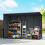 Outsunny Outsunny 10 x 4 ft Plastic Garden Shed with Floor, Lockable Doors Dark Grey 9