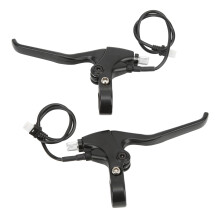 E-Bike Accessories Electronic Brake Lever Set, V Brake Lever Aluminum Alloy Waterproof Handlebar Grips for Electric Bicycle Scooter (1Pair)