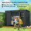 Outsunny Outsunny 10 x 4 ft Plastic Garden Shed with Floor, Lockable Doors Dark Grey 8