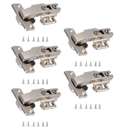 Hydraulisk bufferskabhængsel i rustfrit stål, 5-pak 1