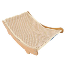 Large Sisal Wooden Cat Hammock Chair, Scratch-Resistant Lounge Bed