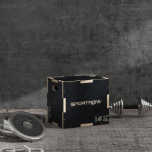 SPORTNOW Pylometric Jump Box, Wooden Pylo Box for Home Gym