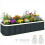 Outsunny Outsunny Galvanised Raised Garden Bed with Gloves, Dark Grey 2