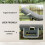 Outsunny Outsunny Camping Bed for Adults with Mattress Folding Cot Light Grey 4