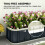 Outsunny Outsunny Galvanised Raised Garden Bed with Gloves, Dark Grey 5